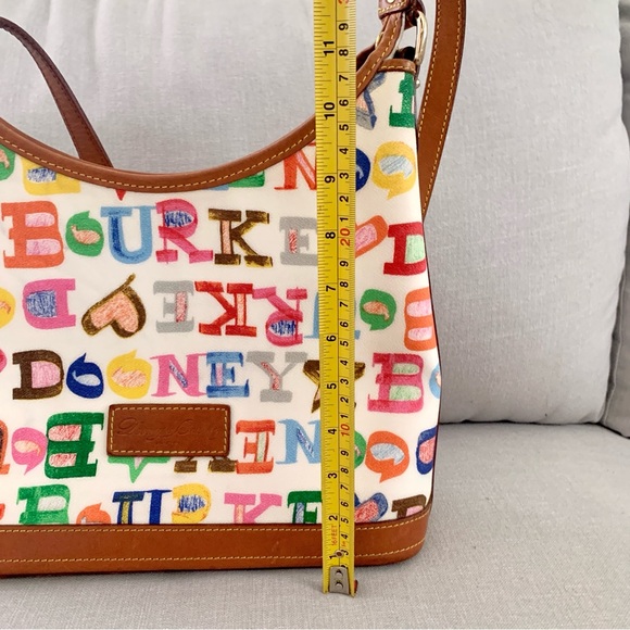 DOONEY & BOURKE Rainbow Lettering Pebble Grain Leather Hobo Bag - Picture 14 of 15